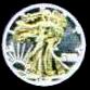Gold on Silver Walking liberty half dollar
