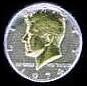 Gold on Silver Kennedy half dollar