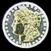 Gold on Silver Morgan silver dollar