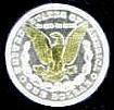 Gold on Silver Morgan silver dollar