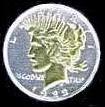 Gold on Silver Peace silver dollar