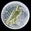 Gold on Silver Peace silver dollar