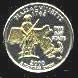 Gold on Silver Massachusetts State Commemorative Quarter